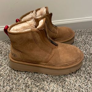 Ugg Platform Front Zip Ankle boots